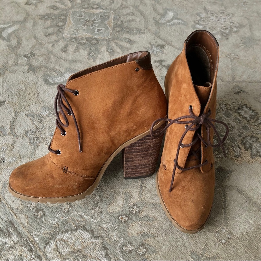 Call It Spring Vegan Lace-Up Booties